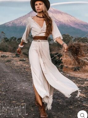 Chintamani Alchemistry WRAP BOHO DRESS / OFF WHITE